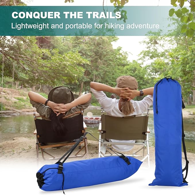 PATIKIL Foldable Camp Chair Replacement Bag Camping Chairs Folding Chair Carry Bag with Adjustable Shoulder Straps for Outdoor Camping Fishing Storage Blue