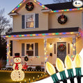 Brightown C9 Christmas Pathway String Lights - Outdoor with 102.8 FT Length 80 Clear Lights Waterproof Walkway for Indoor/Outdoor Xmas Party Decor Warm White