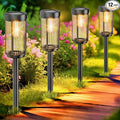 EXCMARK 12 Pack Outdoor Solar Lights Waterproof for Yard Garden Walkway Pathway Lawn Decorative Contemporary Landscape Lighting. (Warm White Light 12)