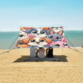 Cute Dogs Head Camping Sun Shelter Beach Tent Portable Beach Sun Shade Outdoor Canopy for Camping Trips Fishing Picnic