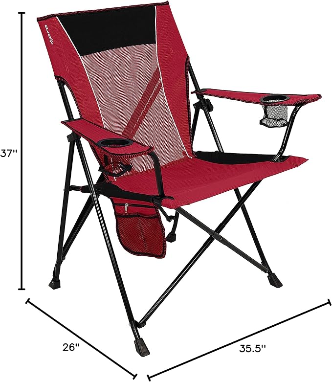Kijaro Dual Lock Portable Camping Chairs - Versatile Folding Chair Sports Chair Outdoor Chair &amp Lawn Chair - Dual Lock Feature Red Rock Canyon