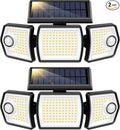 VIVOHOME Linkable Solar Lights Outdoor Waterproof Dual Roating Motion Sensor Flood Lights Solar Powered LED Security Light 2500LM for Yard Outside Wall Garden Patio 2 Pack