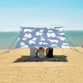 ALAZA Polar Bear Animal Beach Tent Sun Shelter UPF50+ Protection Beach Shade Canopy w/ 4 Sandbags for Outdoor Camping Fishing Backyard Fun Picnic 10x9 ft