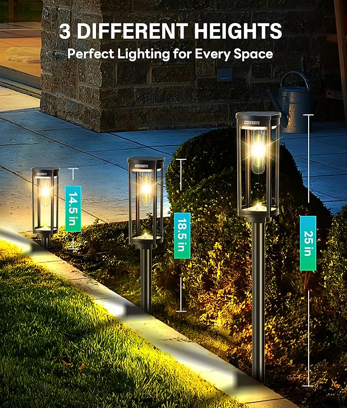 Solar Pathway Lights Outdoor 2 Pack Bright Solar Path Lights Outside Waterproof Walkway Light Solar Powered Landscape Light for Driveway Lawn Patio Sidewalk Yard