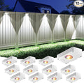 VOLISUN Solar Fence Lights Fence Lights Solar Powered IP65 Waterproof LED RGB Color Changing Solar Light for Fence Yard Wall Backyard (12 Pack White)