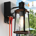 Dusk to Dawn Motion Sensor Outdoor Light with GFCI Outlet Waterproof Outside Porch Light Exterior Lighting Fixtures for House Garage Front DoorBulb Included12.5 H1PC