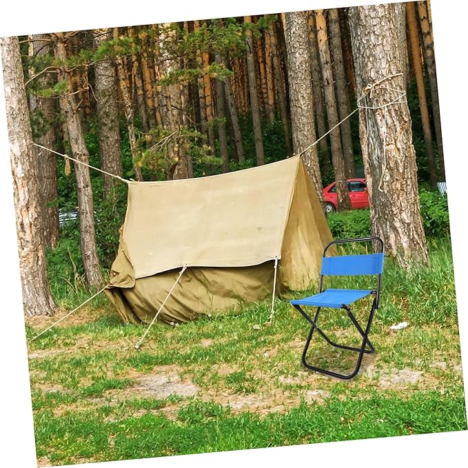 GANAZONO Foldable Outdoor Camping Chair Portable Fishing Stool Backrest Compact Lightweight Design for for Hiking Picnics and Beach Use