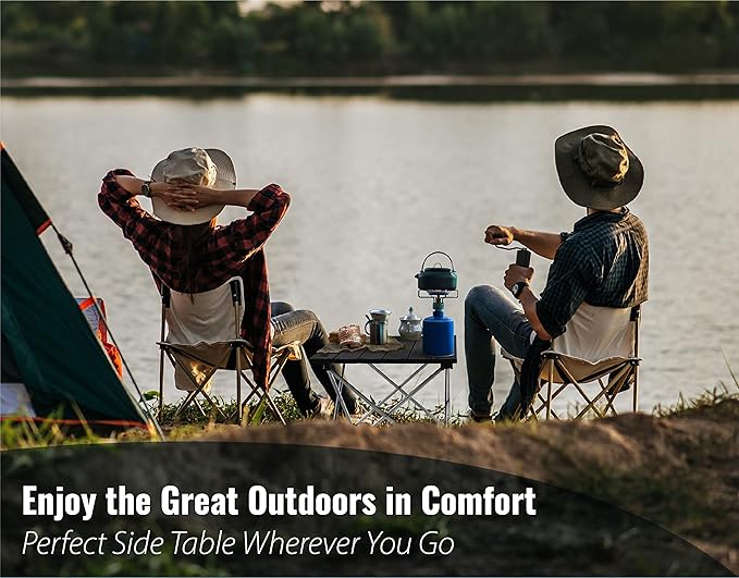 TREKOLOGY Small Camping Table - Beach Table That Fold Up - Lightweight Foldable Potable Folding Small Outdoor Table - for Camp Hiking Campers &amp Summer Outing Trip