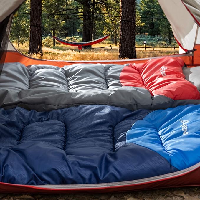 BISINNA Sleeping Bag with Pillow - 4 Season Backpacking Sleeping Bag Lightweight Waterproof Warm and Washable for Adults Kids Women Men's Outdoors Camping Hiking Mountaineering