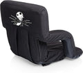 Picnic TIME Disney Nightmare Before Christmas Jack Skellington Ventura Reclining Stadium Seat with Back Support Portable Bleacher Floor Beach Chair with Backpack Straps (Black)