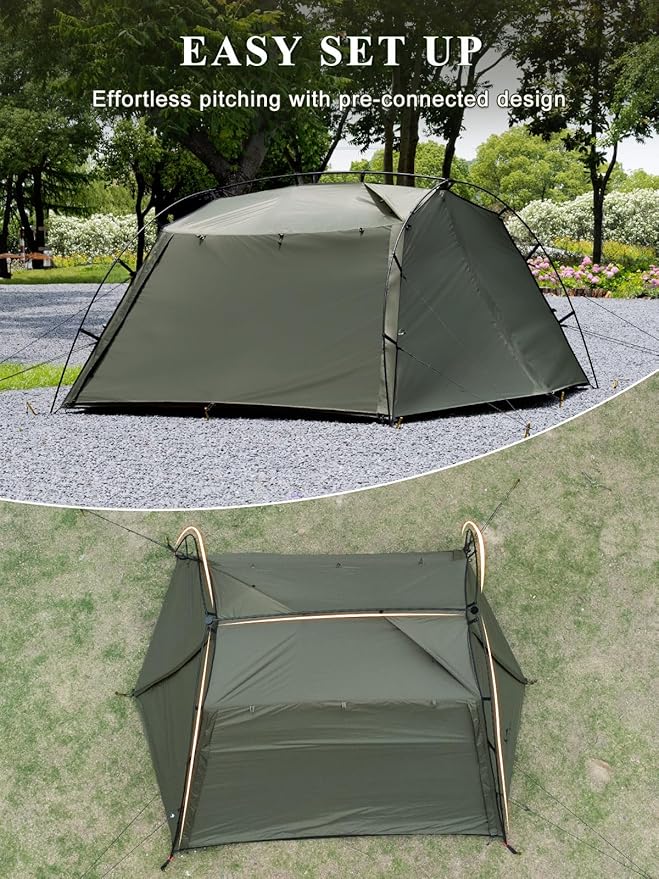 3 Person Backpacking Tent Cabin Tent with Vestibule Waterproof Lightweight Easy Set Up Outdoor Tent for Camping Hiking Motorcycle