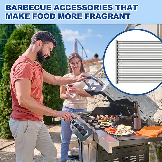 FM4107 Stainless Steel Grill Grates for TEC G-Sport Gas Grill2 Pack Cooking Grid for TEC Grill Parts ﻿