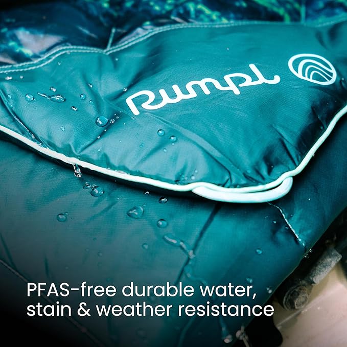 Rumple Original Puffy 1-Person Blanket for Camping and Outdoors Midnight Retro Stripes