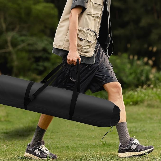 900D Oxford 48 Extra-Long Camping Chair Bag with Foam-Padded Shoulder Straps &amp Adjustable Strap with Side-Release Buckles (2 Pack Black XL)