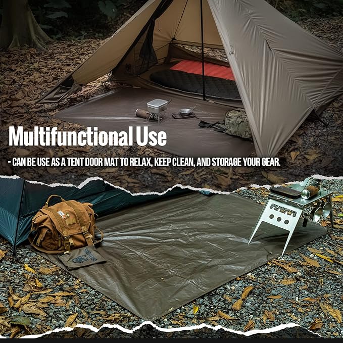 OneTigris 2 Person Footprint for Backpacking Tent 2000mm Waterproof Rating 78.7x47.24