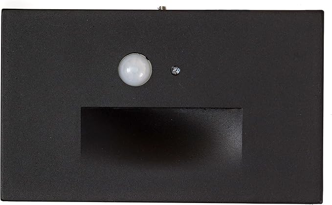 Ciata Modern Non-Dimmable LED Step Light with Motion Sensor 120V AC 80 Lumens Black Indoor/Outdoor Aluminum