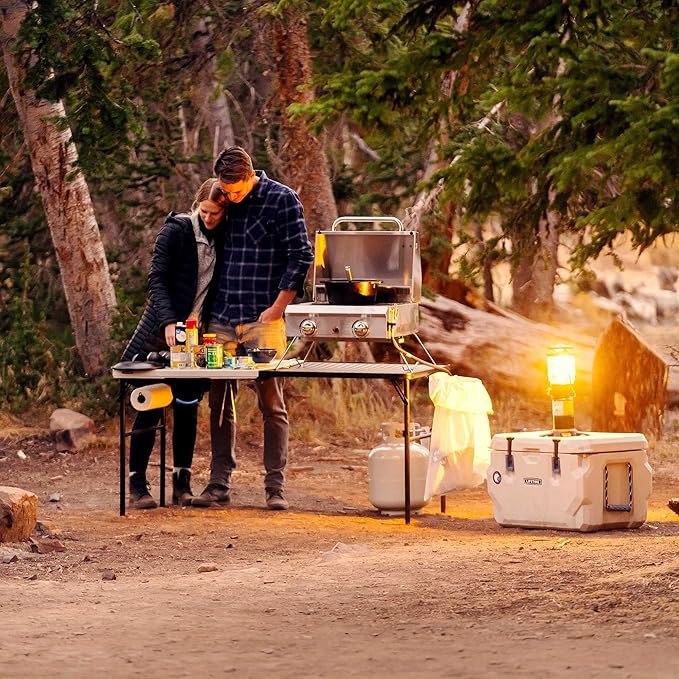 LIFETIME Folding Tailgate Table with Grill Rack Portable Outdoor Camping Station 5-Foot
