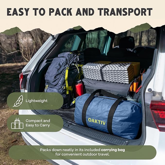 CloudCamp Inflatable Tents for Camping- 6 People Waterproof Oxford Fabric(210D) Quick Setup Air Tent with Manual &amp Battery Pump UV Protection 4-Season Inflatable Tent