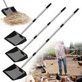 Jusoney Heavy-Duty Chicken Poop Scooper with 4-in-1 Adjustable Handle (35-61) - Sturdy Stainless Steel and Iron Construction for Large Chicken Coop - Ergonomic Design &amp Easy Cleaning