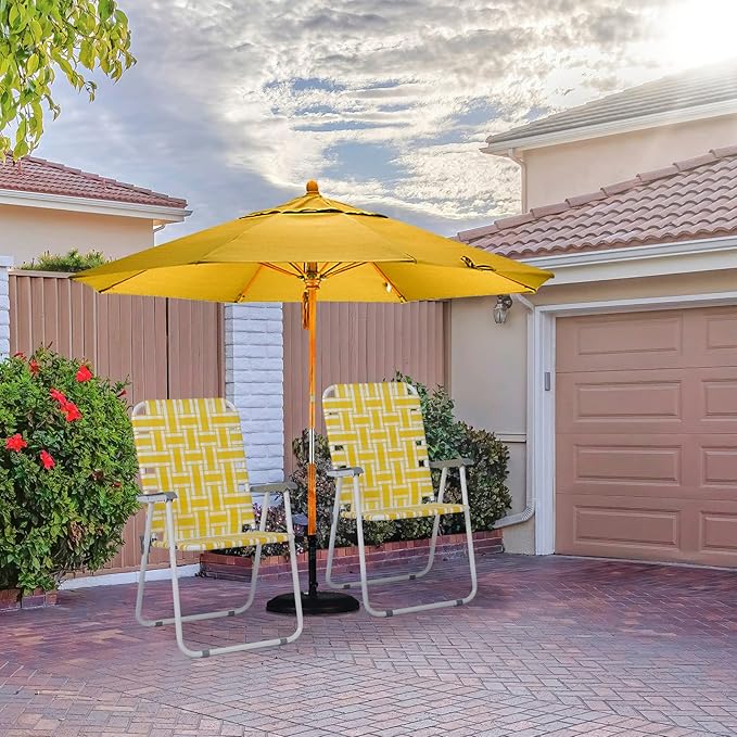 Bonnlo Foldable Patio Chair Set of 2 Heavy-Duty Steel Frame Supports 265 lbs/120 kg Ultra-Lightweight Portable for Travel Poolside Camping Beach(Yellow Weave)