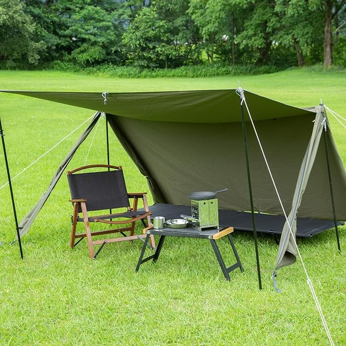 Hot Tent Canvas Tent Single Person Tent 4 Season Tent Camping Shelter Survival Tent Motorcycle Tent Military Tent Army Tent Hunting Tent Bushcraft Tent Inner Tent Included