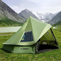 Bell Yurt Tent with Stove Jack Waterproof Luxury 4 Season Tent 420D Oxford Cloth Green Glamping Tents for Family Outdoor Camping Hunting Party All Year Living
