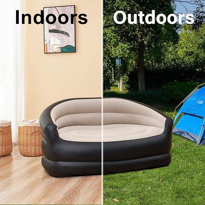 RAPTAVIS Air Sofa Camping Inflatable Couch Blow Up Couches for Outdoor &amp Living Room
