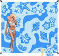 Beach Blanket Waterproof Sandproof 78”x 86” Large Sand Free Beach Mat with 4 Stakes &amp Portable Bag Big Flodable Compact Outdoor Picnic Blanket