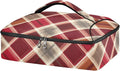 Casserole Carrier Red Brown Tartan Pattern Insulated Casserole Carrier for Hot or Cold Food Thermal Lunch Tote for Parties Picnic Travel Carry Bag