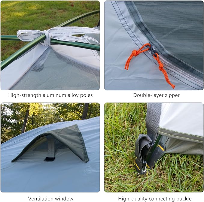 HILLMAN 1/2/3/4 Person Tents for Camping Instant Lightweight Backpacking Tents Easy Set Up Waterproof Family Camping Tent with Rainfly &amp Carry Bag Portable Dome Tent for Camping Hiking &amp Trave