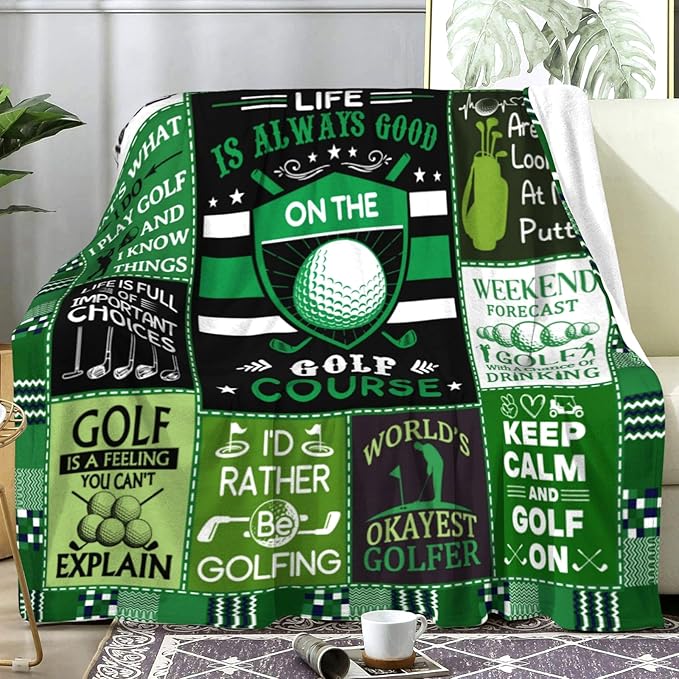 Unique Golf Blanket Gifts for MenFunny Golf Accessories Golfer Throw Blanket Cool Golfing Gifts Idea for Golfers Men Women Adults Boys 60X50