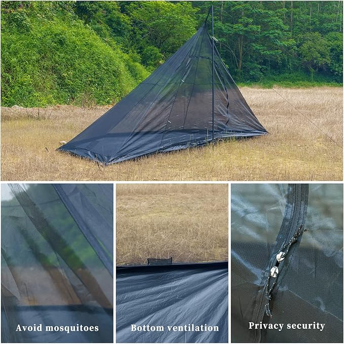 FireHiking Camping Hot Tent 4-8 Person Tipi Tent with Stove Jack for Bushcraft Cooking and Heating