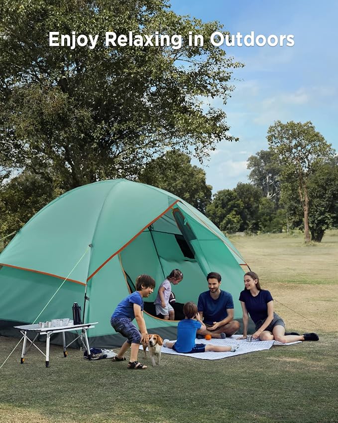 Ciays Camping Tent Waterproof Family Tent with Removable Rainfly and Carry Bag Lightweight Tent with Stakes for Camping Traveling Backpacking Hiking Outdoors