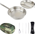 MASTIFF GEARS USGI Military-Grade Mess Kit - 20% Larger 304 Stainless Steel | FDA Compliant w/Utensils &amp Pouch for Camping Backpacking Emergency Prep