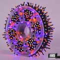 QITONG 165ft 500 LED Orange and Purple Halloween Lights Outdoor Waterproof String Lights for Outside with 8 Modes Green Wire Twinkle Lights Plug in Indoor