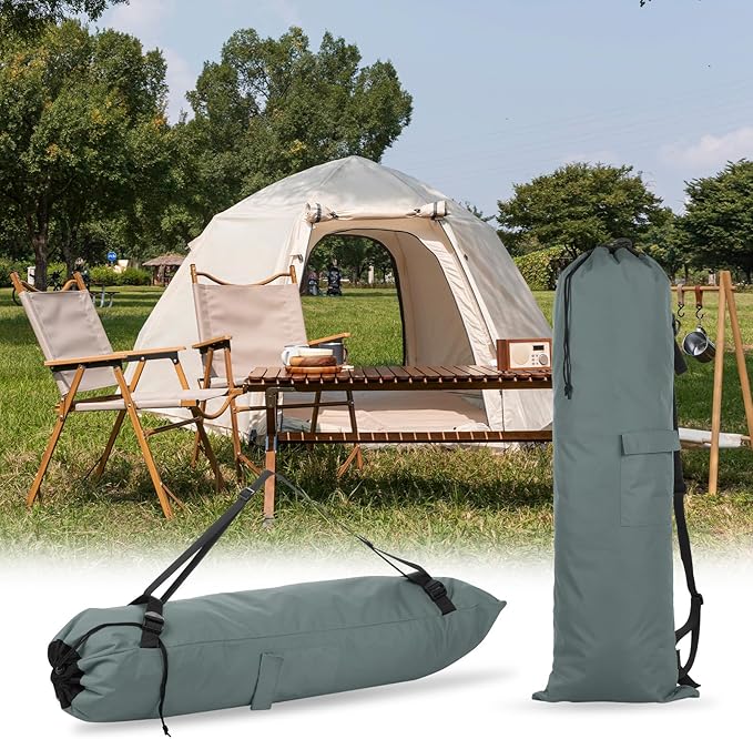 PATIKIL Foldable Camp Chair Replacement Bag Camping Chairs Folding Chair Carry Bag with Adjustable Shoulder Strap for Outdoor Camping Fishing Storage Gray