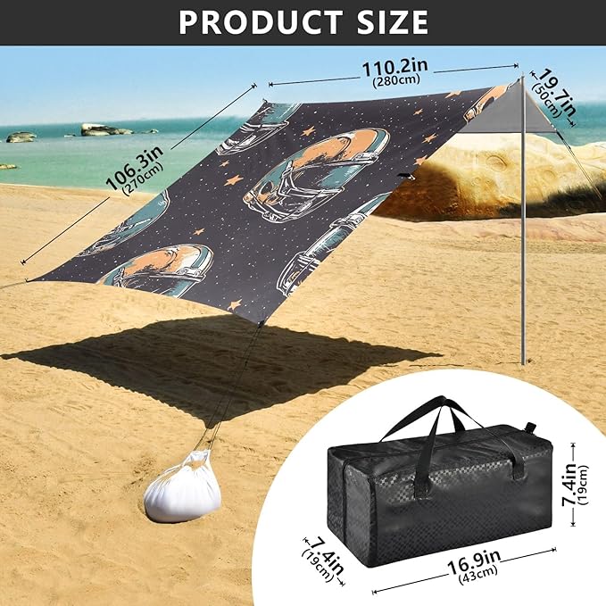 Rugby Pattern (77) Camping Sun Shelter Beach Tent Portable Beach Sun Shade Outdoor Canopy for Camping Trips Fishing Picnic