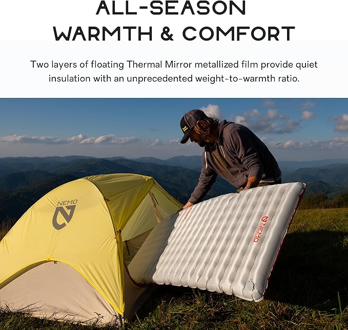 Nemo Equipment Tensor All-Season Ultralight Insulated Sleeping Pad - Regular (72x20) - Blade/Spicy Orange