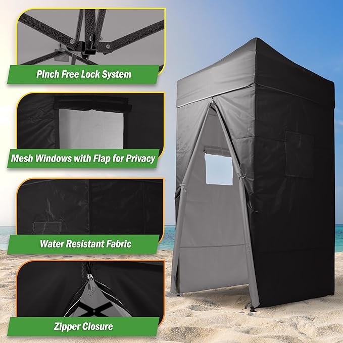Pop Up Beach Canopy Tent Black k