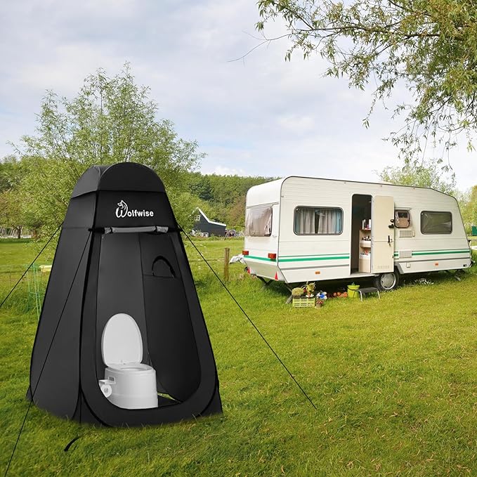 WolfWise Pop Up Changing Tent for Beach Camping Portable Shower Tents Outdoor Privacy Bathroom Change Dressing Clothes Tent Pop Up Instant for Camp Toilet 6.2ft/6.6ft/6.9ft High