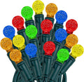 Novelty Lights 25FT 50 LED G12 Christmas String Lights Tree Lights Indoor Outdoor Commercial Grade LED Mini Light Set with 40000 Hours Rating Christmas Lights Christmas Tree Lights Multicolor
