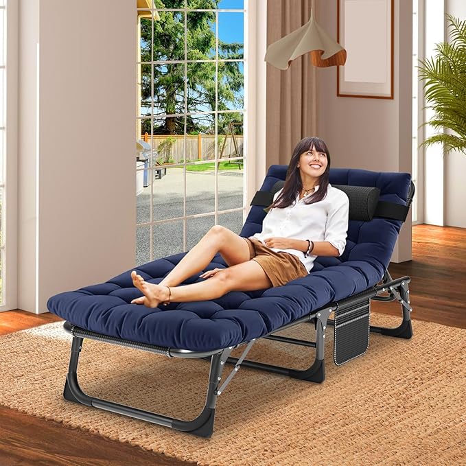 Slsy Folding Bed with Mattress Cot Size Foldable Guest Beds Hideaway Cot for Adults Portable Fold up Bed with Adjustable Positions for Home Office Indoor Outdoor