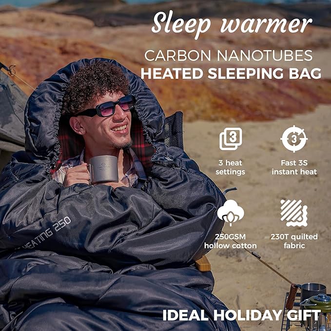 KingCamp Sleeping Bag for Adults Cold Weather &amp Warm Extra Wide Big &amp Tall XL Portable Waterproof Flannel Sleeping Bags Essentials Gear Accessories for Camping Backpacking Hiking Indoor &amp