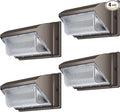 120W LED Wall Pack Light 18000LM 100-277V LED Security Flood Wall Mount Exterior Fixture IP65 Waterproof Commercial Industrial Building Outdoor Wallpack Lights for BarnYardGarage 4 Pack