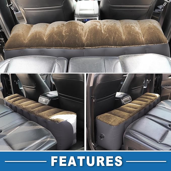 Car Mattress Sleeping Mat Comfortable Rear Seat Air Bed Gap Pad for Napping Travel