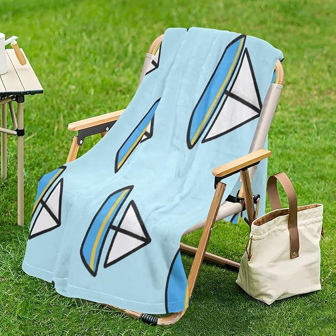 Throw Blanket Cartoon Ship Boat Blue Girl Throw Blanket 50x70