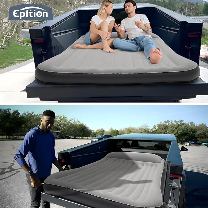 Tesla Cybertruck Truck Bed Air Mattress with Pump-Custom Fit for 2024-2025 Cybertruck Accessories Mattress Portable for HomeTentCamping &amp Guests Travel800lb Weight Capacity