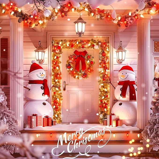 Brightown C9 LED Christmas String Lights 2 Pack Total 132ft 200LED Outdoor Lights String Plug-in Connectable Waterproof Roofline Lights String for Outside Yard Christmas Holiday Decor