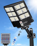 JAYNLT Y-2000W Solar Street Light 200000LM 6500K Solar Flood Lights Outdoor Dusk to Dawn 6500K IP67 Waterproof Parking lot Light Outdoor with Motion Sensor and Remote Control for Garage Road