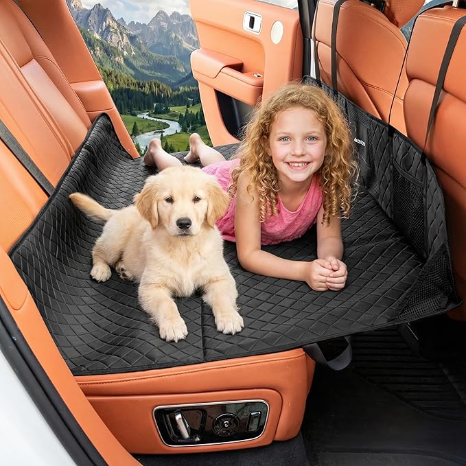 Car Rear Seat Extension Plate Foldable Car Back Seats Extender for Sleeping Increase Travel Trunk and Camping SpaceDog Seat Covers for SUV Model Y/3 F150/RAM Trucks